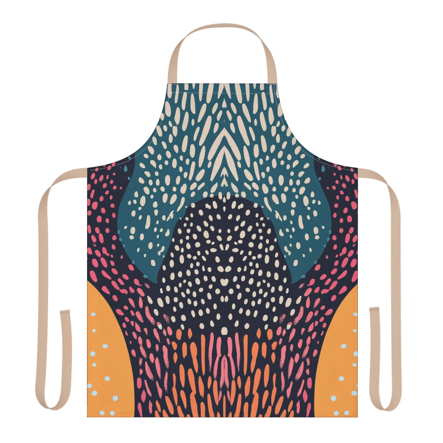 Abstract Apron | Colorful Artistic Apron | 2-Color Straps Available | Perfect for Cooking & Crafting