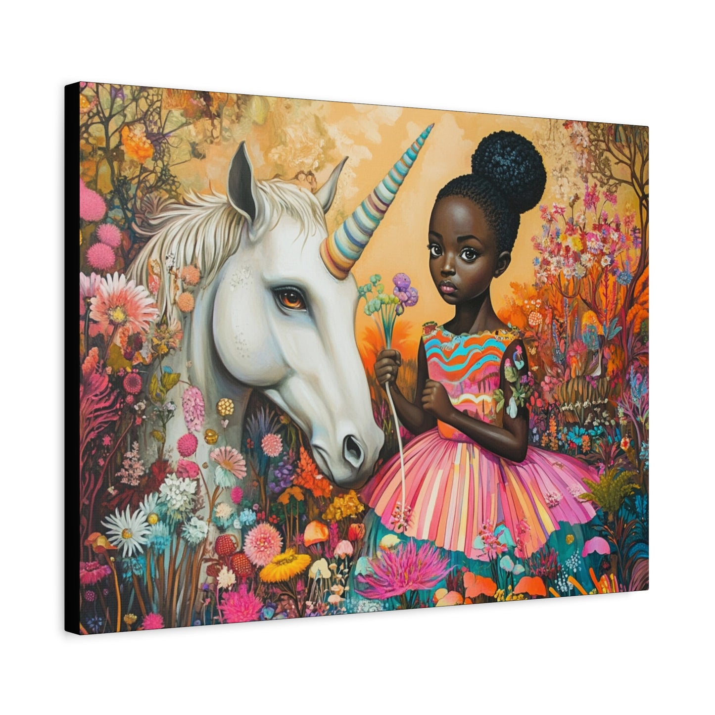 Exegesis - Elegant Stretched Canvas Art - Afro-Surrealism African American Fantasy Art, 1.25" depth
