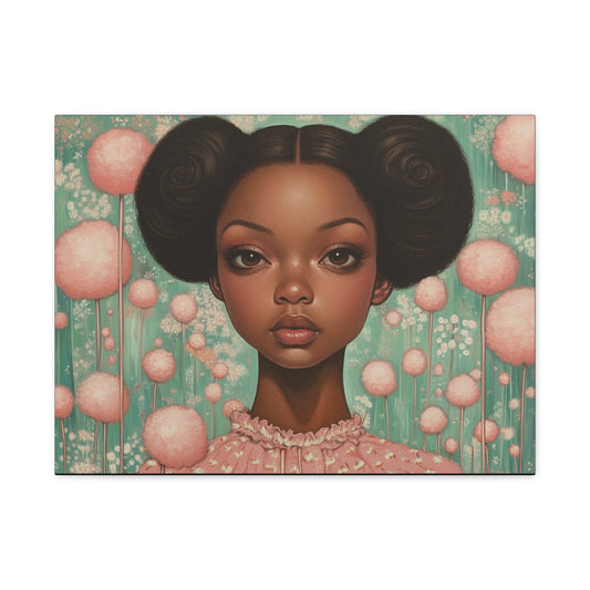 Cotton Candy Dreamscape – Afro-Puff Fantasy Art Print