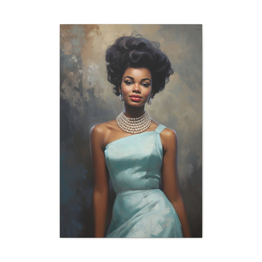 Doris - Vintage Glamour Canvas Art Print - Old Hollywood - Editorial - Stretched Matte 1.25"