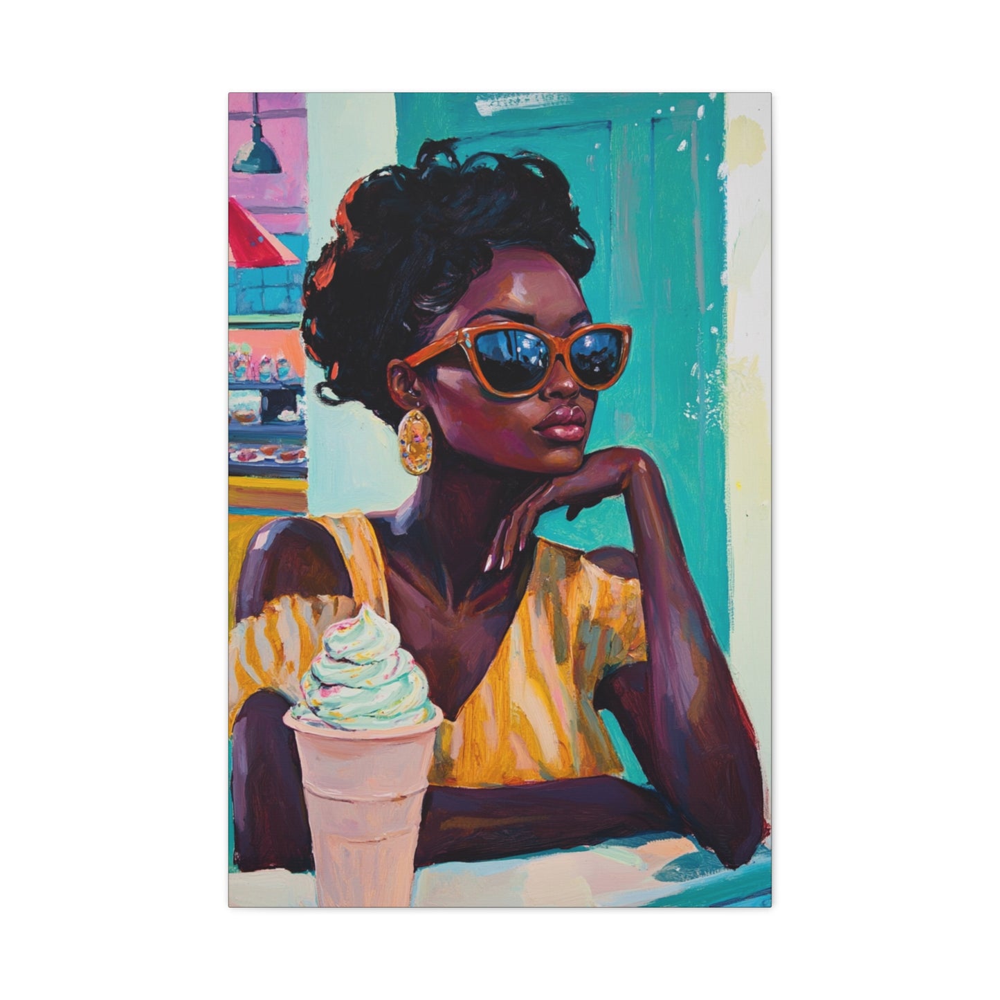 Gloomy Sundae | Canvas Art | African American Nostalgic Art