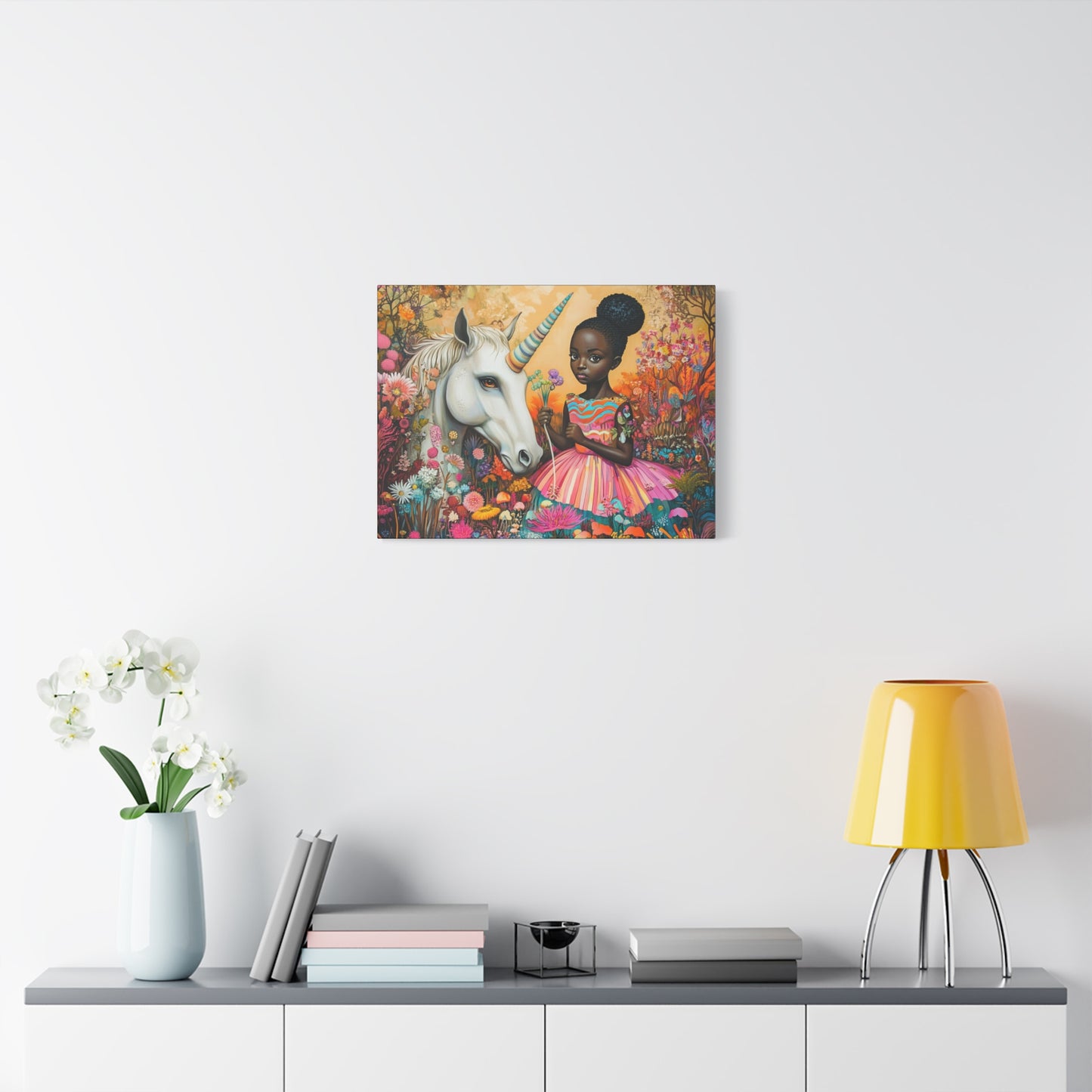 Exegesis - Elegant Stretched Canvas Art - Afro-Surrealism African American Fantasy Art, 1.25" depth