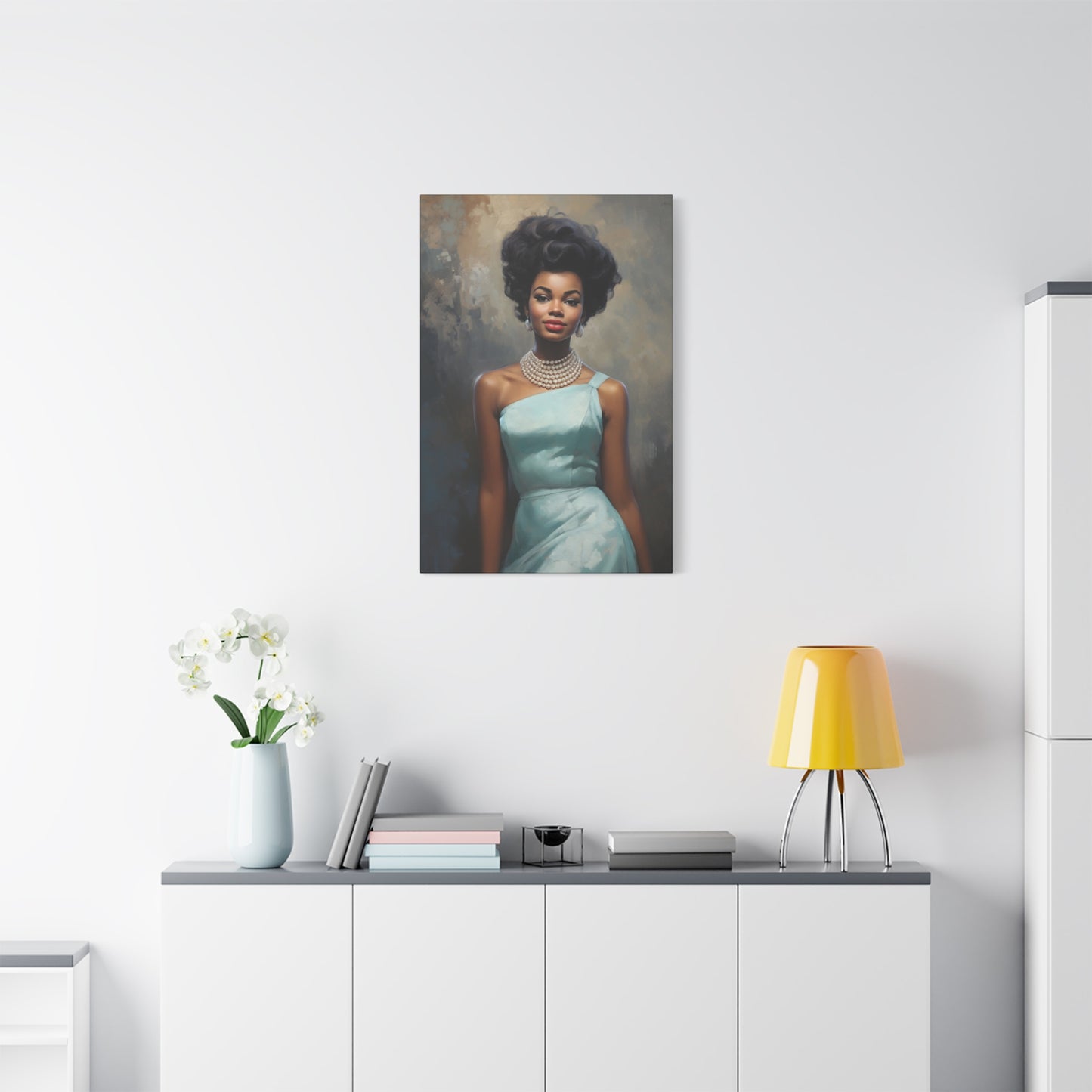 Doris - Vintage Glamour Canvas Art Print - Old Hollywood - Editorial - Stretched Matte 1.25"