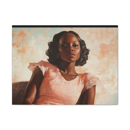 Olemi - Elegant Stretched Canvas Art - Feminine Portrait