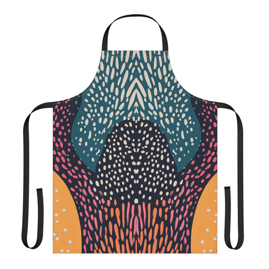 Abstract Apron | Colorful Artistic Apron | 2-Color Straps Available | Perfect for Cooking & Crafting