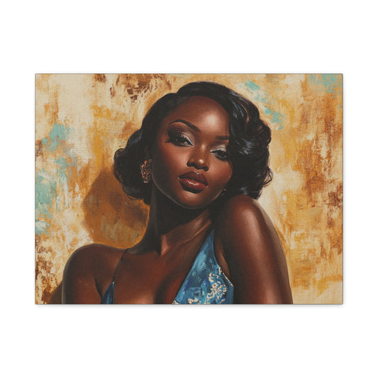 Sunkissed - Elegant Stretched Canvas Art - Female Portrait