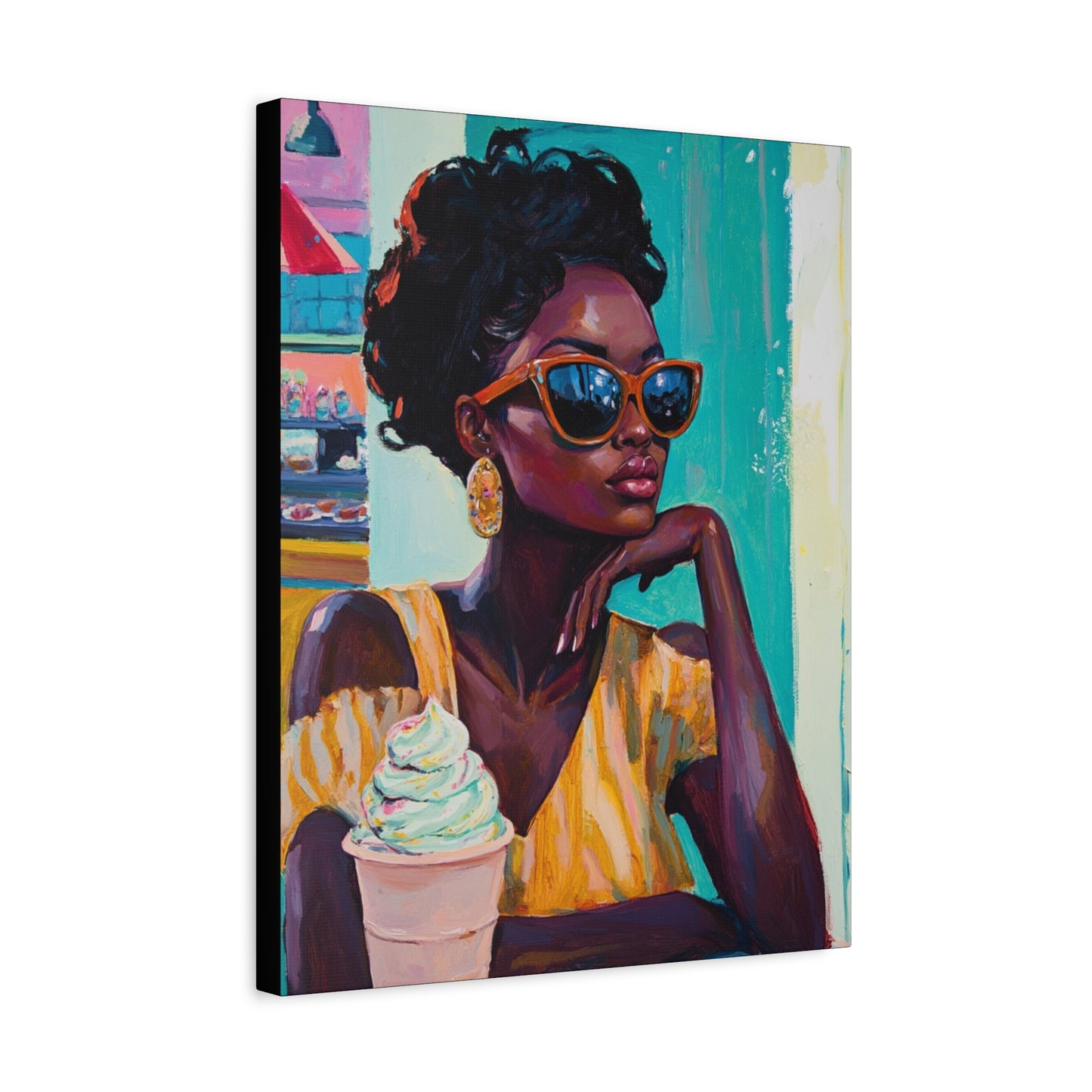 Gloomy Sundae | Canvas Art | African American Nostalgic Art