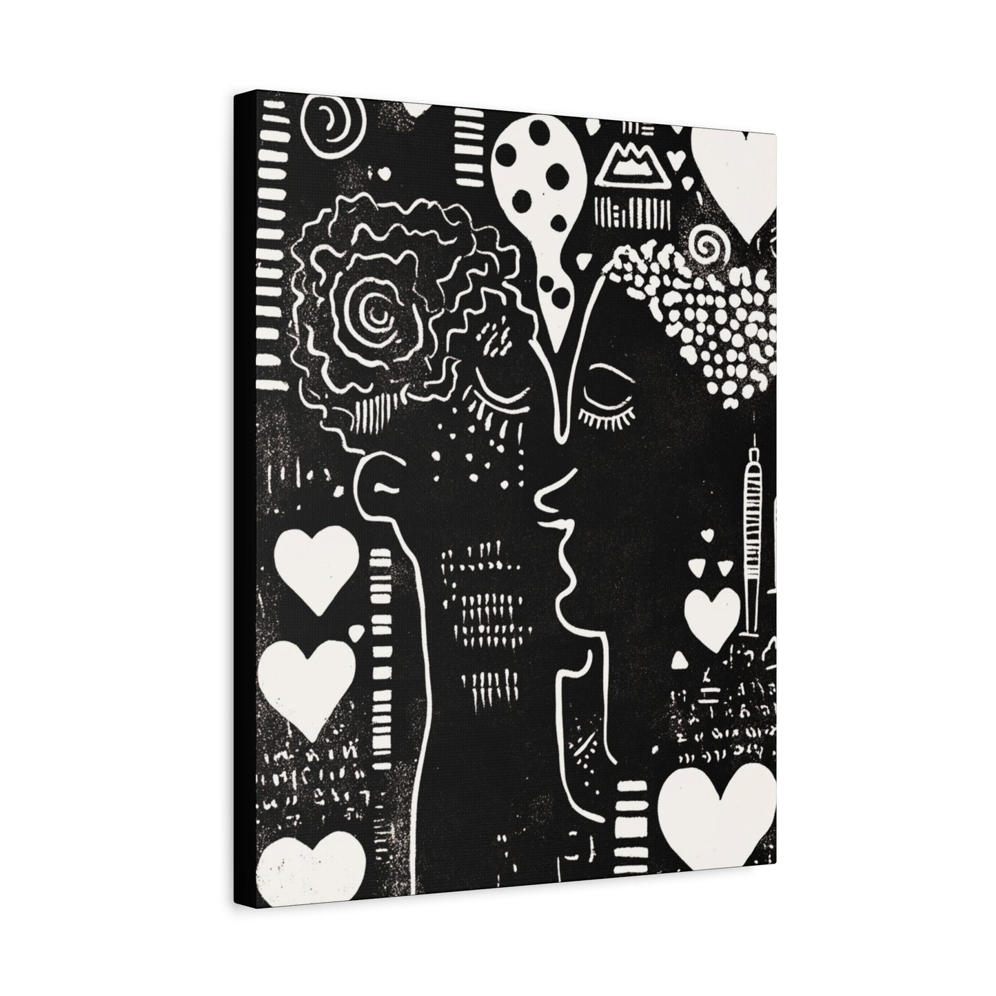 Love & Nostalgia - Elegant Stretched Canvas Art - Feminine Portrait
