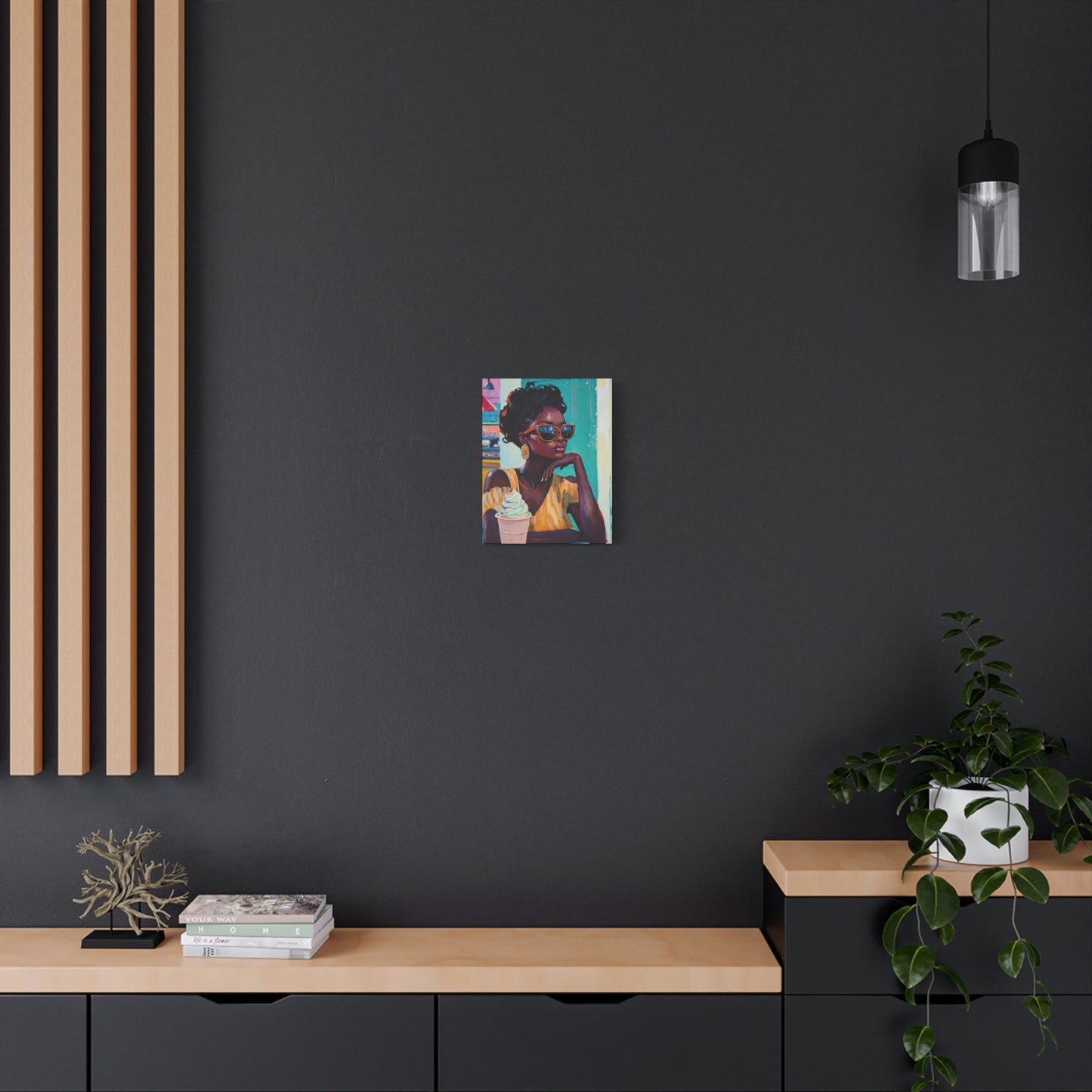 Gloomy Sundae | Canvas Art | African American Nostalgic Art