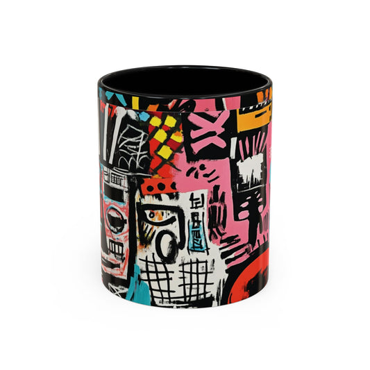 Urban Pop Graffiti Mug – Colorful Abstract Street Art Coffee Cup – Bold Afrocentric Art Mug Gift for Art Lovers– 11oz / 15oz-