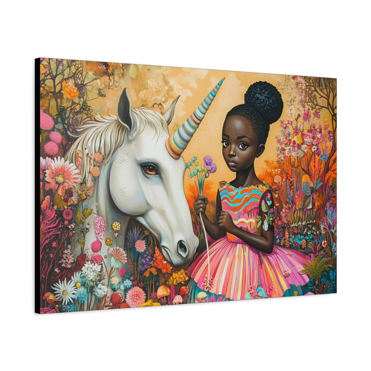 Exegesis - Elegant Stretched Canvas Art - Afro-Surrealism African American Fantasy Art, 1.25" depth