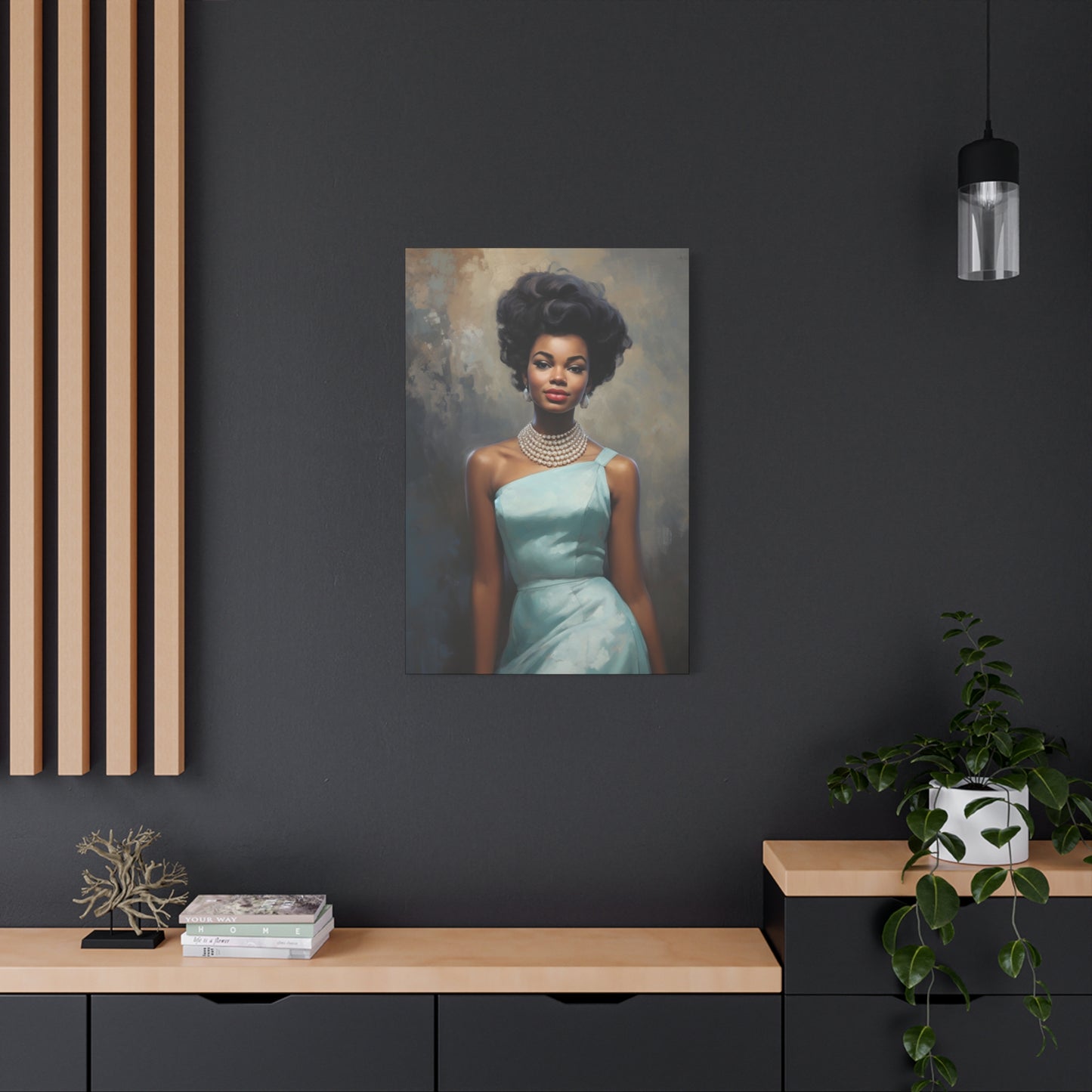Doris - Vintage Glamour Canvas Art Print - Old Hollywood - Editorial - Stretched Matte 1.25"