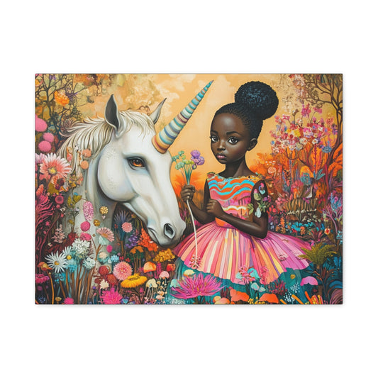 Exegesis - Elegant Stretched Canvas Art - Afro-Surrealism African American Fantasy Art, 1.25" depth