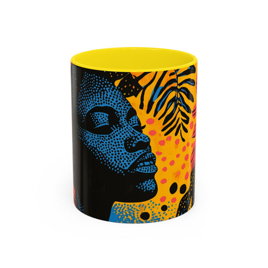 Vibrant Goddess Accent Coffee Mug - 11oz & 15oz