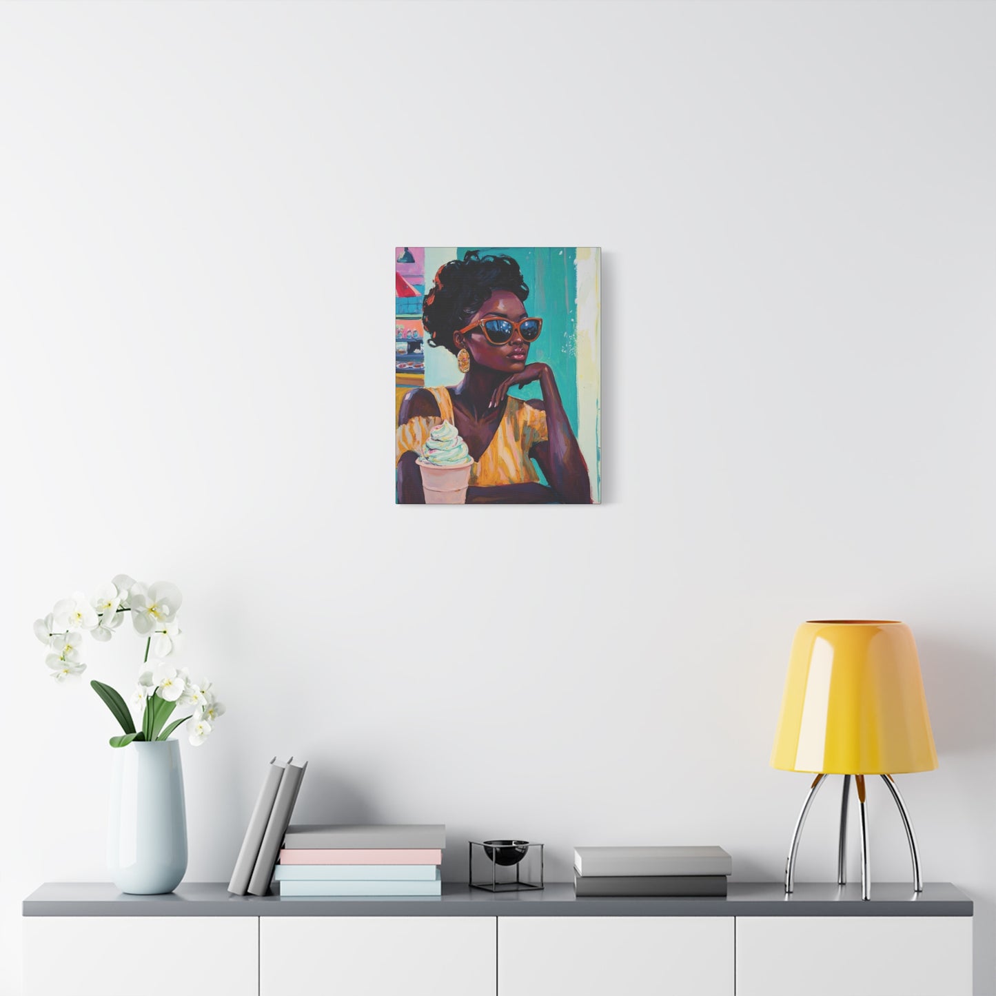 Gloomy Sundae | Canvas Art | African American Nostalgic Art