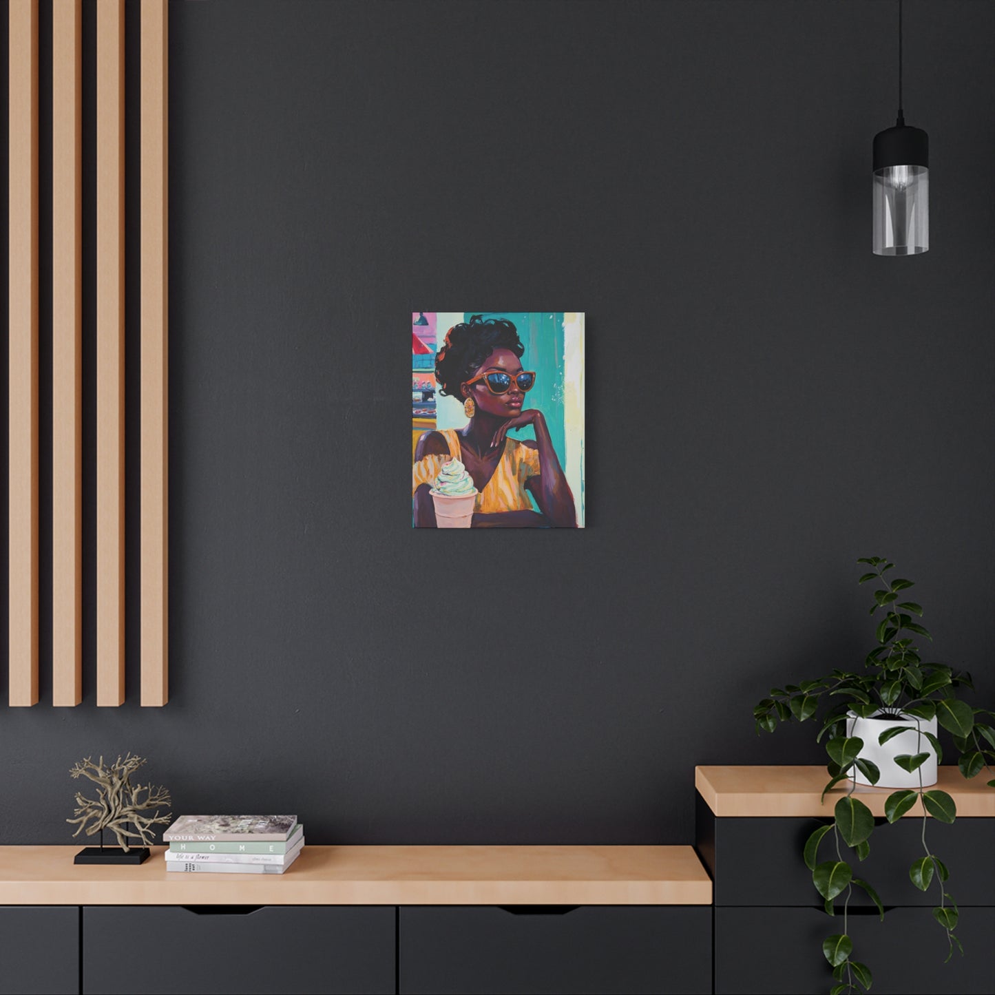 Gloomy Sundae | Canvas Art | African American Nostalgic Art