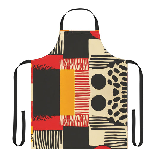 Rhythm | Colorful Artistic Apron with 2-Color Straps | Perfect for Cooking & Crafting